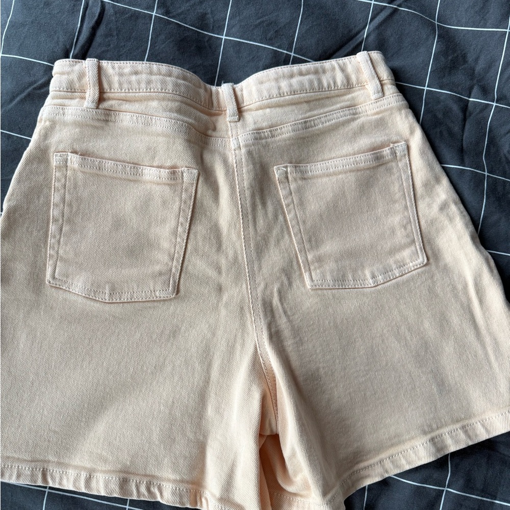 Wilfred Peach- colored Jean Shorts High-Waisted Tailored - Picture 4 of 4